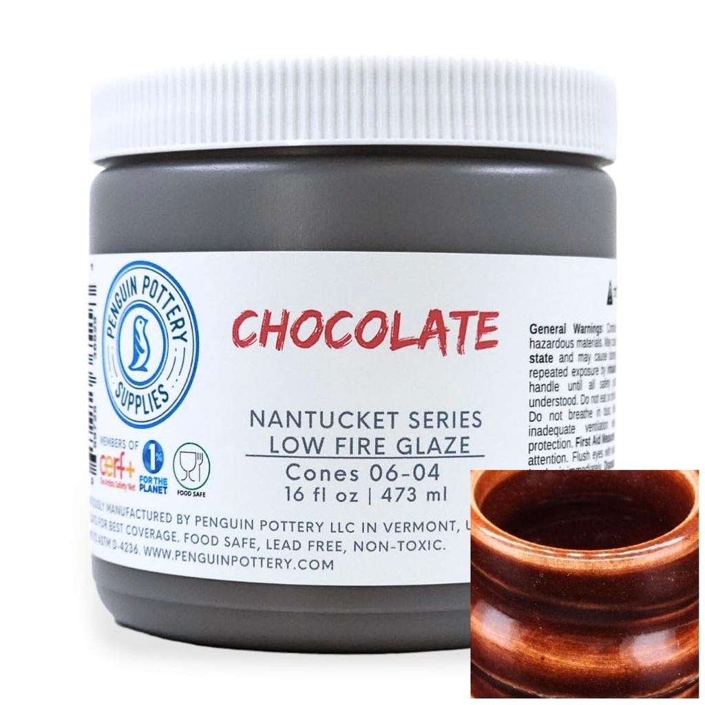 Penguin Pottery - Nantucket Series - Chocolate (Pint | 16 fl.oz | 473 ml)